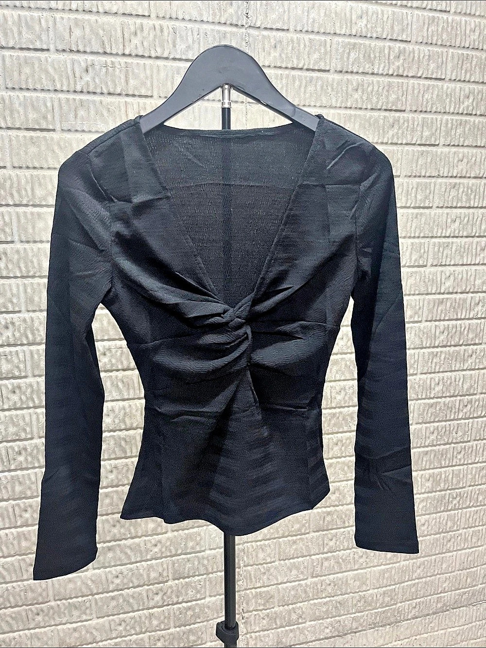 Black Twist Front Blouse Size Small